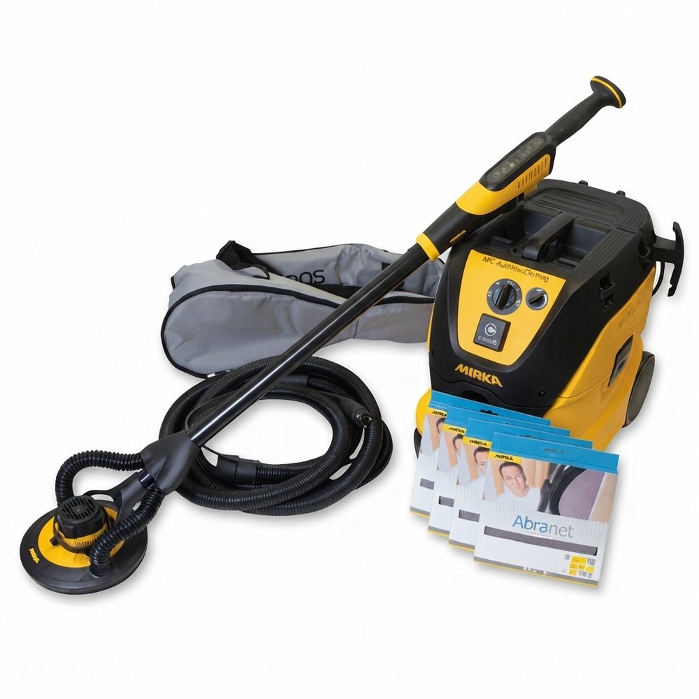 Aspiratore Mirka con levigatrice a braccio lungo