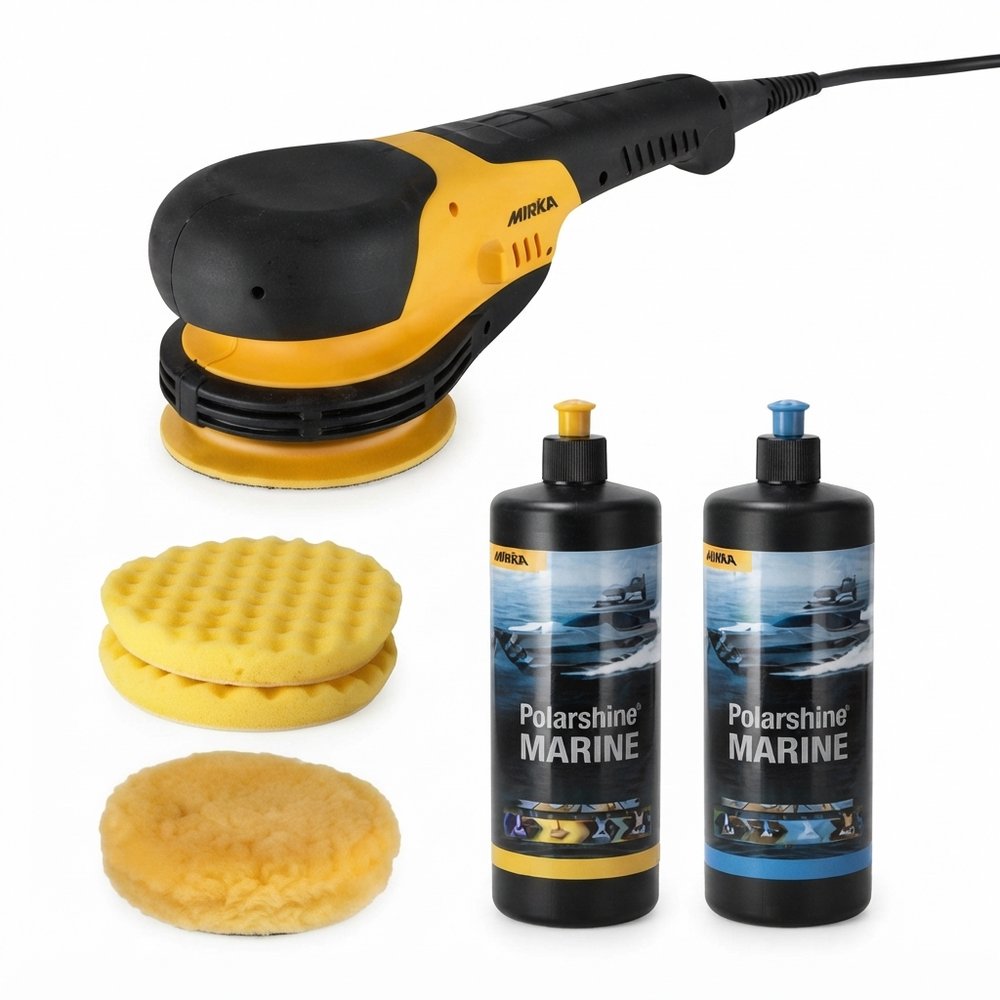 Mirka Poliermaschine mit Polarshine-Set